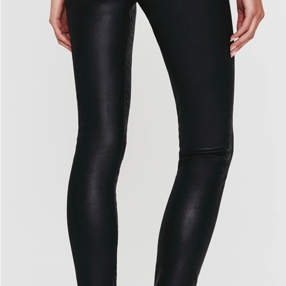 🖤AG Adriano Goldschmied Black Leatherette Skinny Legging Jeans - size 29R - Picture 5 of 6